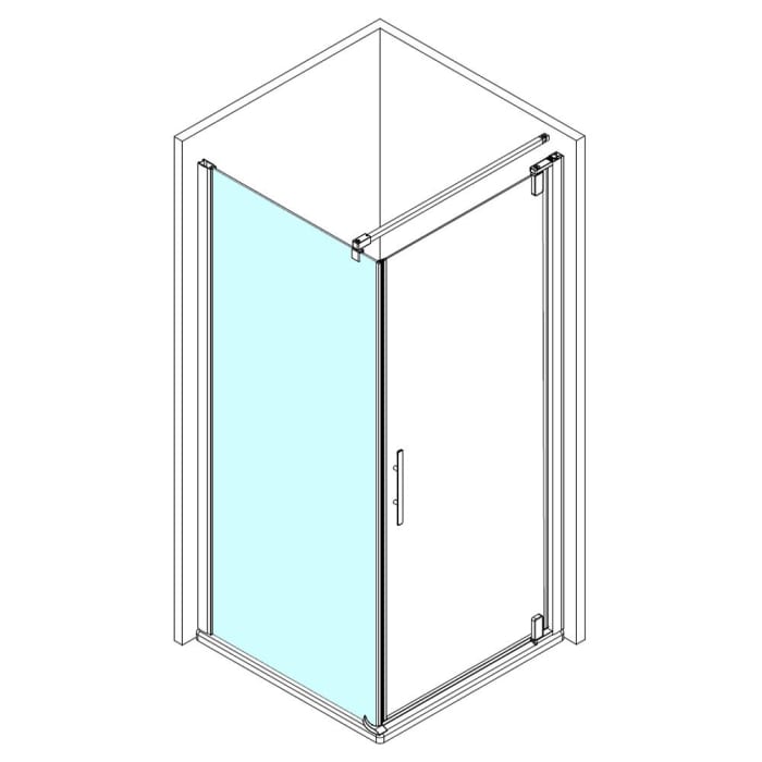 Breuer Europa Design Seitenwand links Sondermaß für Drehtür