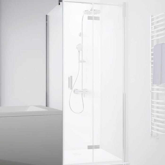 Breuer Panorama Badewannenseitenwand für Drehfalttür Sondermaß, links