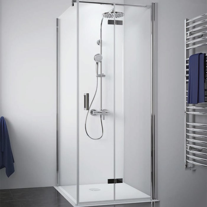 Breuer Panorama Drehfalttür für Seitenwand 120 cm, Anschlag rechts