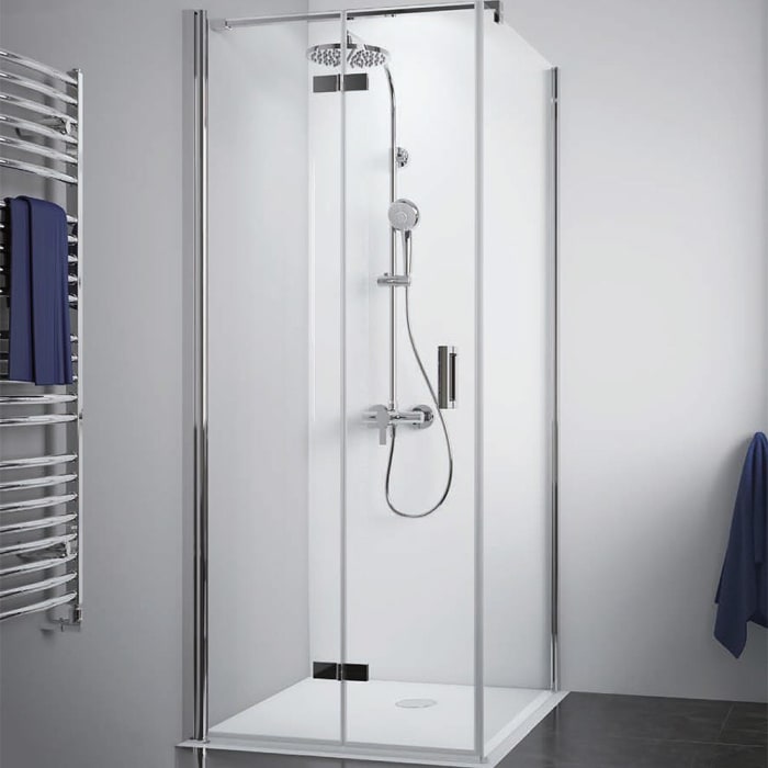 Breuer Panorama Drehfalttür für Seitenwand Sondermaß, Anschlag links mit CER+ Beschichtung