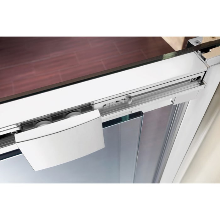 Breuer Panorama Soft & Silent U-Kabine Schiebetür mit 2 Seitenwänden 90 x 120 x 90 cm, Anschlag rechts