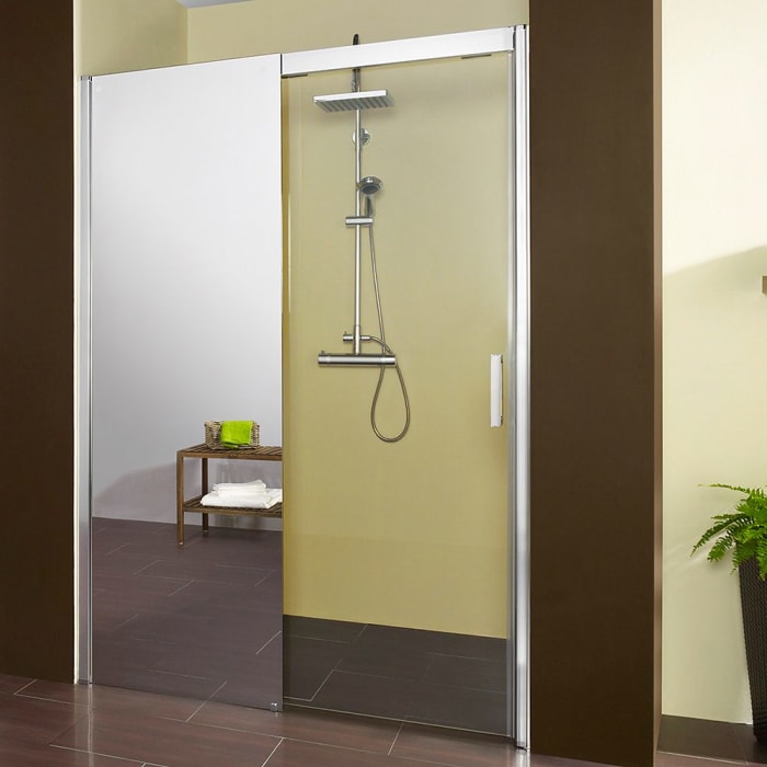 Breuer Panorama Soft & Silent Schiebetür 2-teilig für Nische 140 cm, Anschlag links