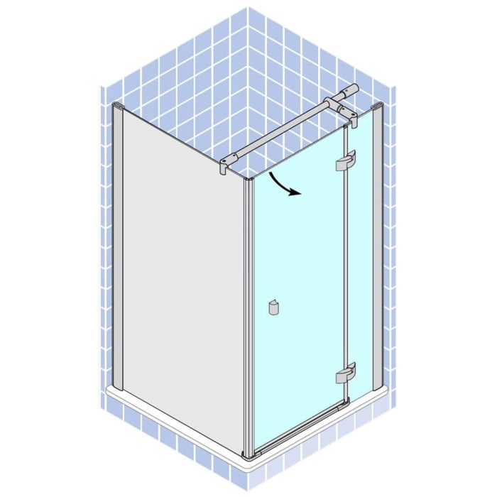 Breuer Espira Drehtür für Seitenwand DTSW Sondermaß, Anschlag rechts