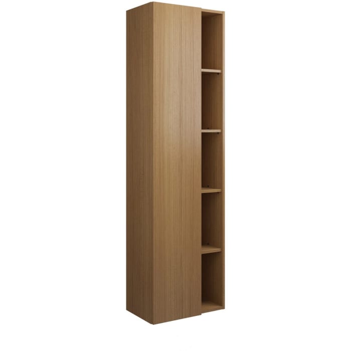 burgbad Badu Hochschrank 50 cm, 1 Tür, Anschlag links, 1 Regal