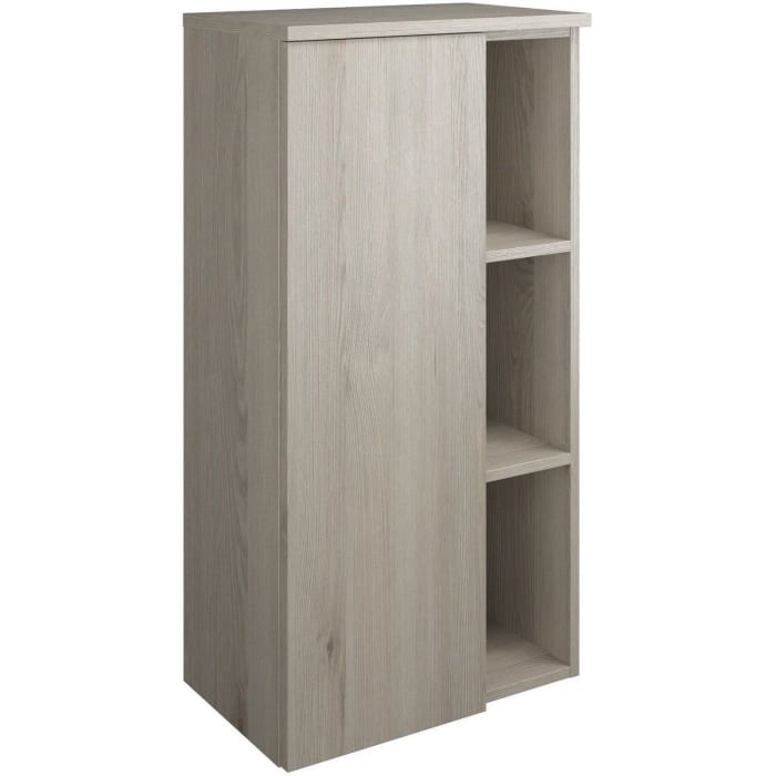 burgbad Badu Halbhoher Schrank 50 cm, 1 Tür, Anschlag links, 1 Regal
