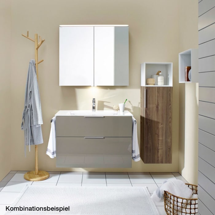 burgbad Eqio Halbhoher Schrank 35 x 32 x 96 cm Rechts, mit Stangengriff P95