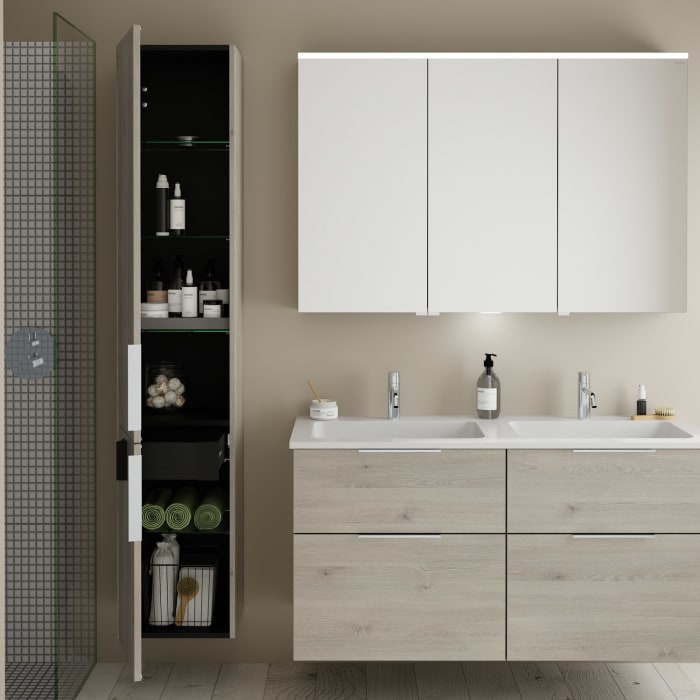 burgbad Eqio Hochschrank 35 x 32 x 176 cm Links, mit Griff G0146