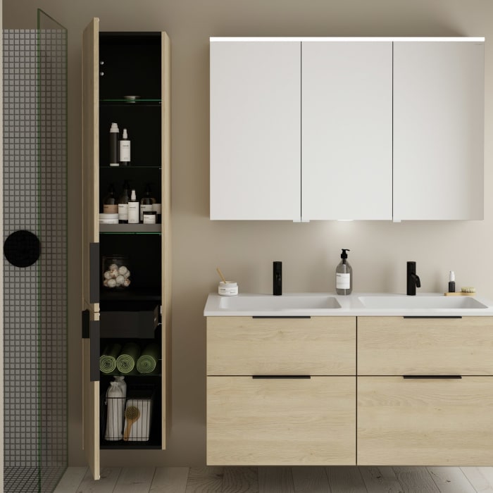 burgbad Eqio Hochschrank 35 x 32 x 176 cm Links, mit Griff G0200