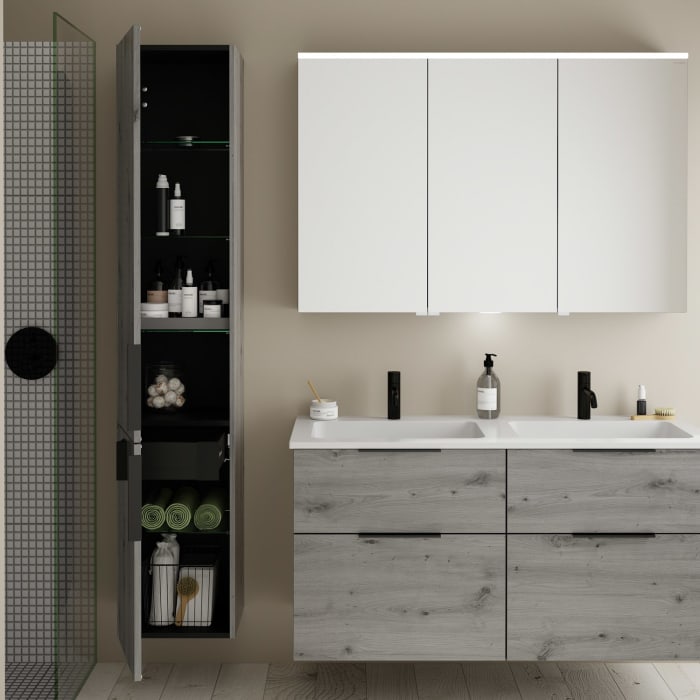 burgbad Eqio Hochschrank 35 x 32 x 176 cm Links, mit Griff G0200