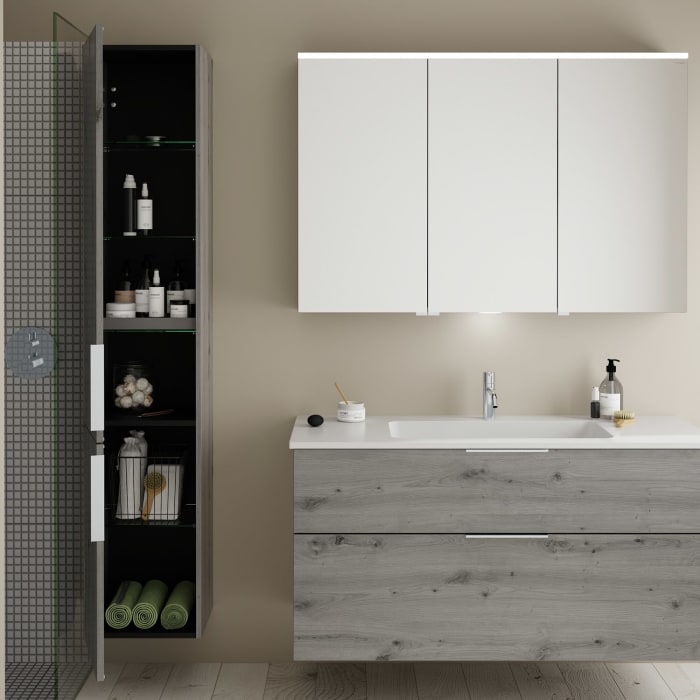 burgbad Eqio Hochschrank 35 x 32 x 176 cm Links, mit Griff G0146