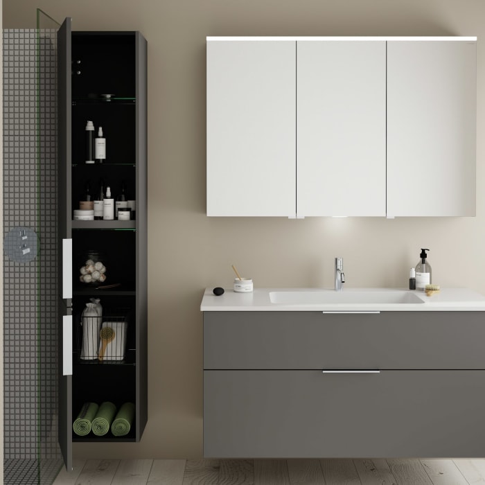 burgbad Eqio Hochschrank 35 x 32 x 176 cm Links, mit Griff G0146