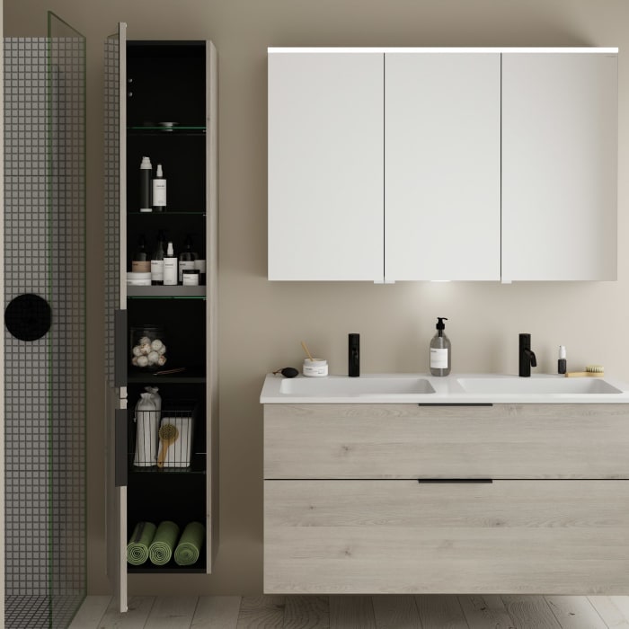 burgbad Eqio Hochschrank 35 x 32 x 176 cm Links, mit Griff G0200