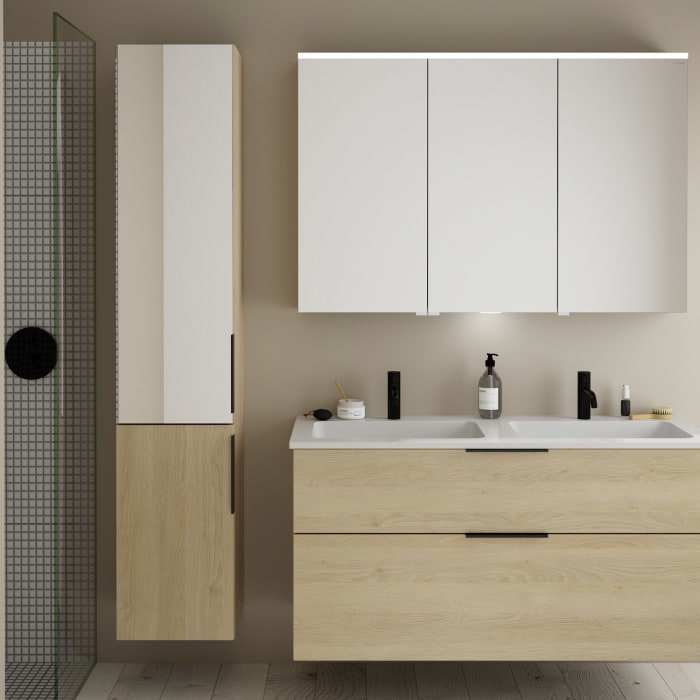 burgbad Eqio Hochschrank 35 x 32 x 176 cm Links, mit Griff G0200