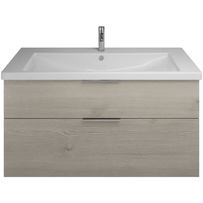 burgbad Eqio Waschtischkombination mit Keramik-Waschtisch, 123 cm, mit Griff G0146