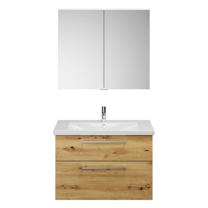 burgbad Eqio Möbelkombination inkl. Keramik-Waschtisch 93 cm, mit Stangengriff P95