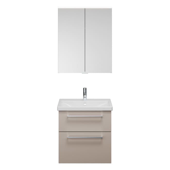 burgbad Eqio Möbelkombination inkl. Keramik-Waschtisch 65 cm, mit Stangengriff P95