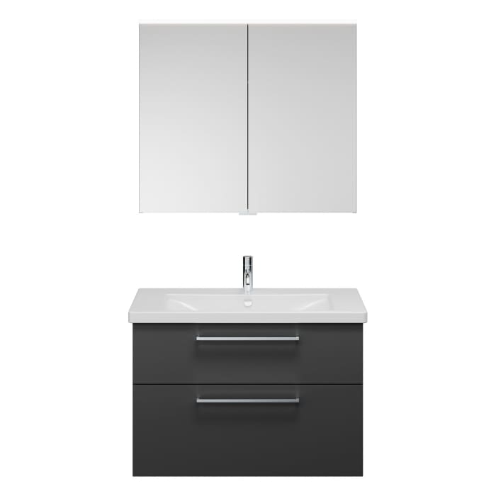 burgbad Eqio Möbelkombination inkl. Keramik-Waschtisch 93 cm, mit Stangengriff P95