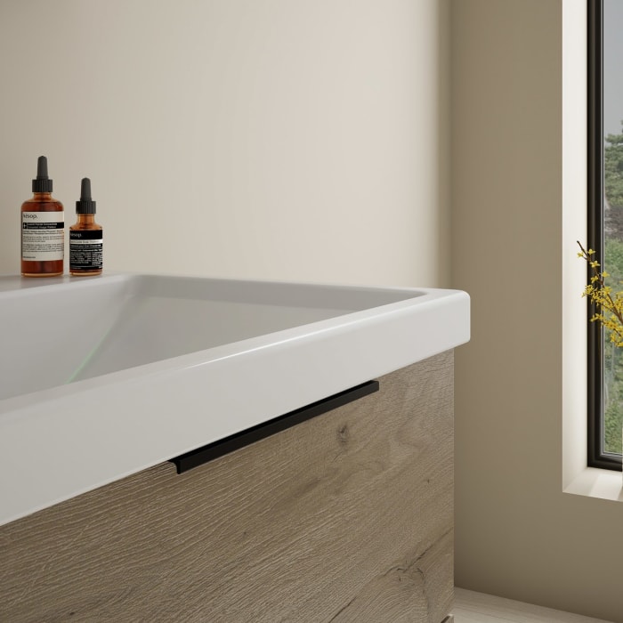 burgbad Eqio Möbelkombination inkl. Keramik-Waschtisch 65 cm, mit Griff G0200