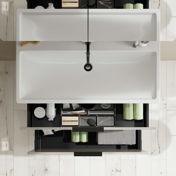 burgbad Eqio Möbelkombination inkl. Keramik-Waschtisch 103 cm, mit Griff G0200