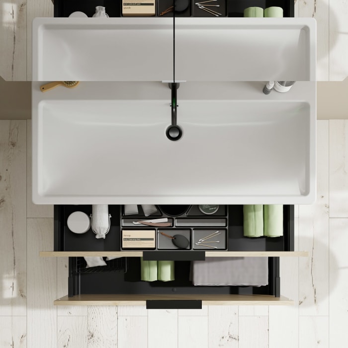 burgbad Eqio Möbelkombination inkl. Keramik-Waschtisch 103 cm, mit Griff G0200