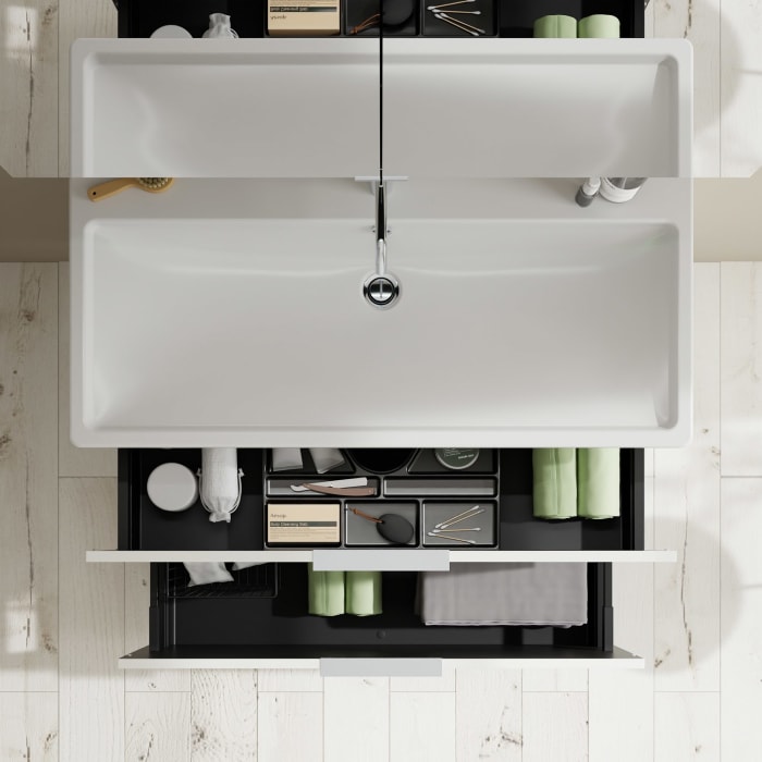 burgbad Eqio Möbelkombination inkl. Keramik-Waschtisch 103 cm, mit Griff G0146