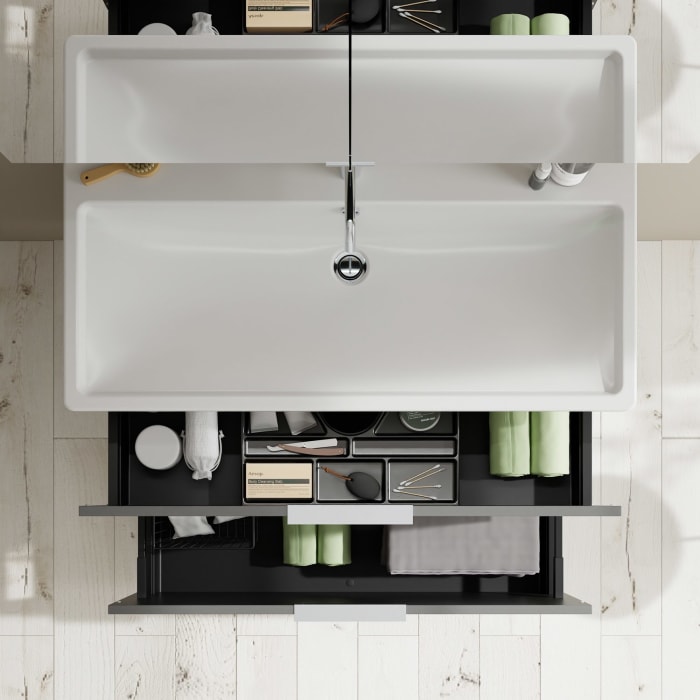 burgbad Eqio Möbelkombination inkl. Keramik-Waschtisch 103 cm, mit Griff G0146