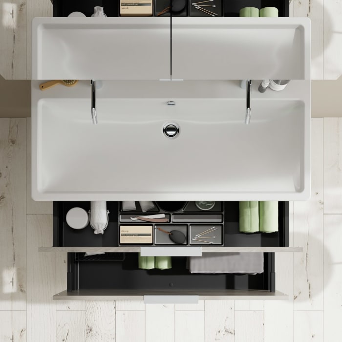 burgbad Eqio Möbelkombination inkl. Keramik-Waschtisch 103 cm, mit Griff G0146