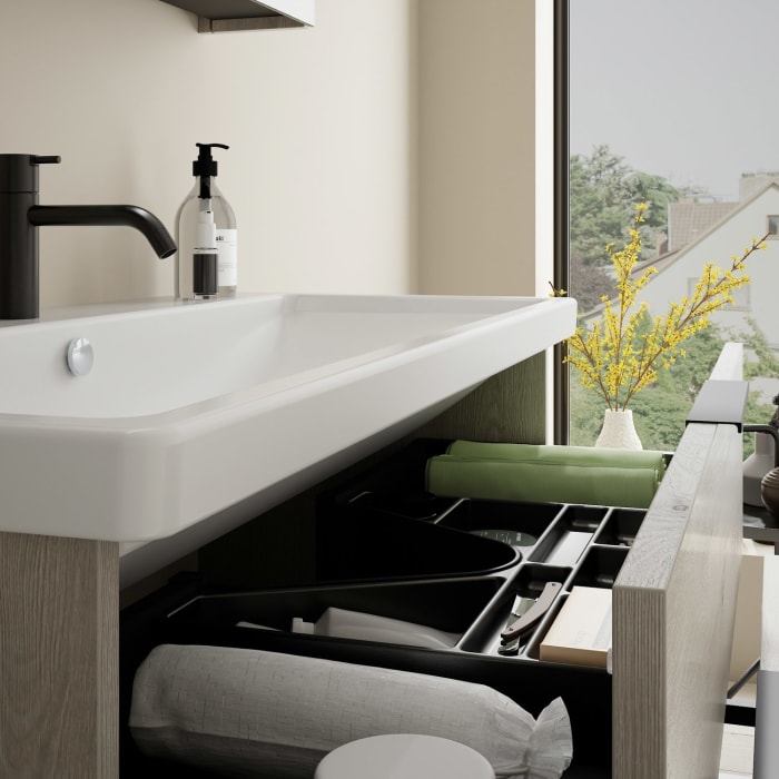 burgbad Eqio Möbelkombination inkl. Keramik-Waschtisch 103 cm, mit Griff G0200