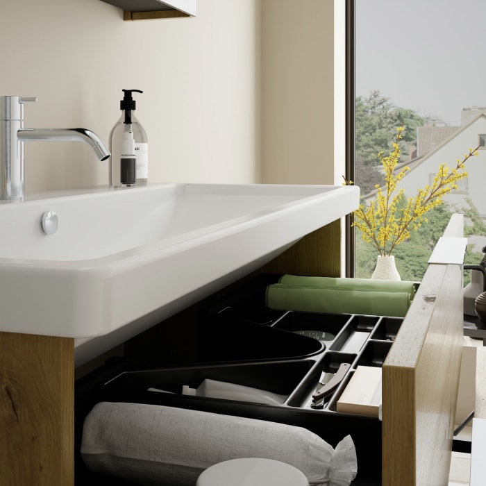 burgbad Eqio Möbelkombination inkl. Keramik-Waschtisch 103 cm, mit Griff G0146