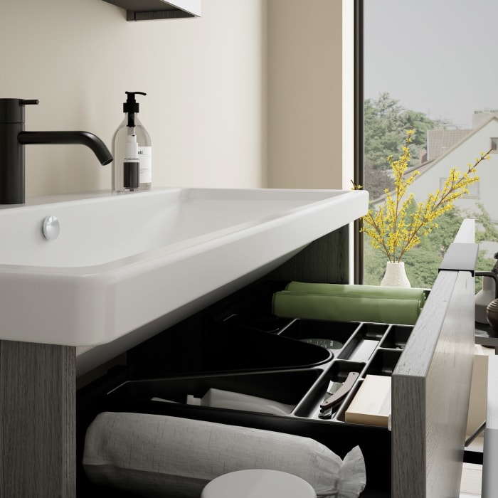 burgbad Eqio Möbelkombination inkl. Keramik-Waschtisch 103 cm, mit Griff G0200