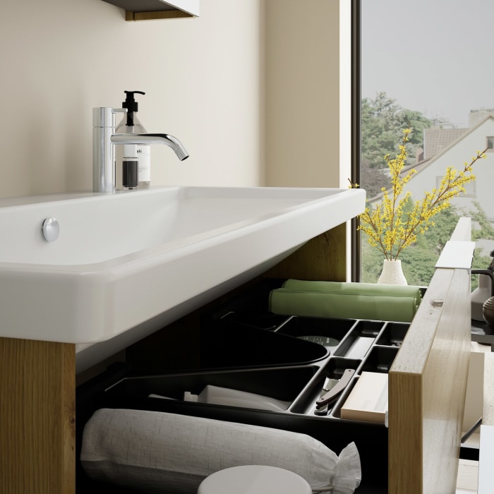 burgbad Eqio Möbelkombination inkl. Keramik-Waschtisch 103 cm, mit Griff G0146