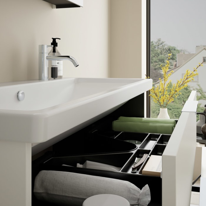 burgbad Eqio Möbelkombination inkl. Keramik-Waschtisch 103 cm, mit Griff G0146