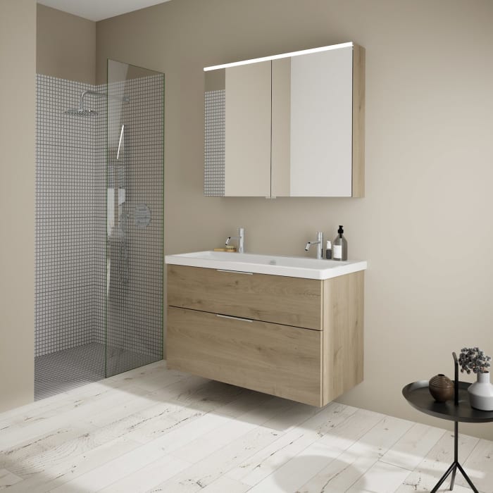 burgbad Eqio Möbelkombination inkl. Keramik-Waschtisch 103 cm, mit Griff G0146