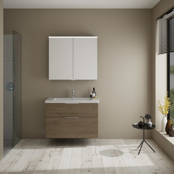 burgbad Eqio Möbelkombination inkl. Keramik-Waschtisch 93 cm, mit Griff G0146