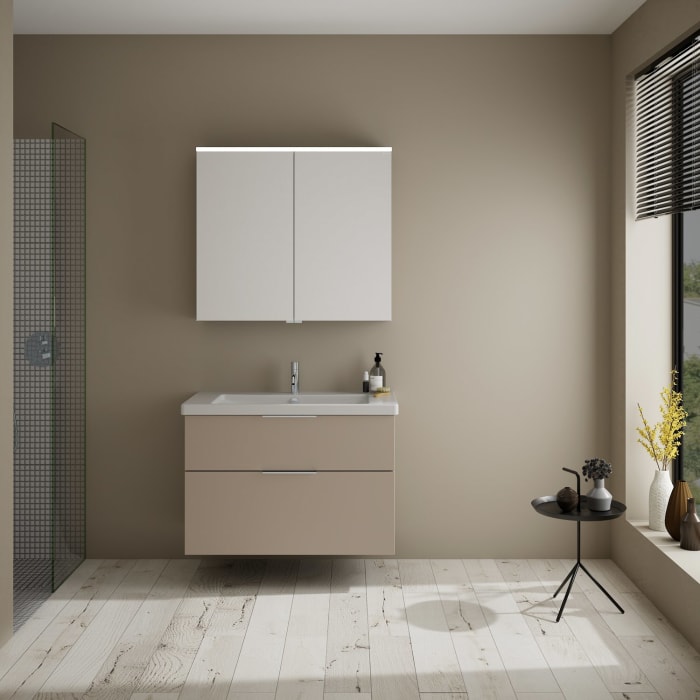 burgbad Eqio Möbelkombination inkl. Keramik-Waschtisch 93 cm, mit Griff G0146