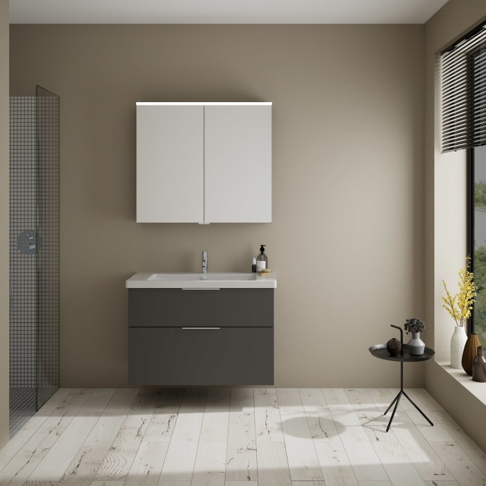 burgbad Eqio Möbelkombination inkl. Keramik-Waschtisch 93 cm, mit Griff G0146