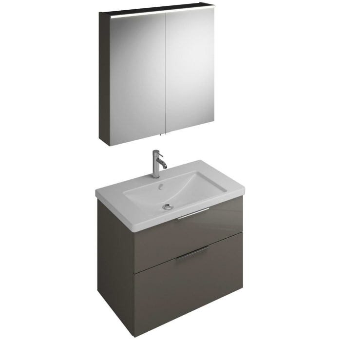 burgbad Eqio Möbelkombination inkl. Keramik-Waschtisch 83 cm, mit Griff G0146