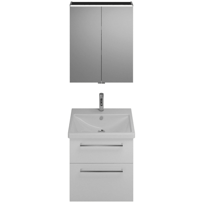 burgbad Eqio Möbelkombination inkl. Keramik-Waschtisch 65 cm, mit Stangengriff P95