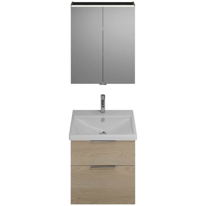burgbad Eqio Möbelkombination inkl. Keramik-Waschtisch 65 cm, mit Griff G0146