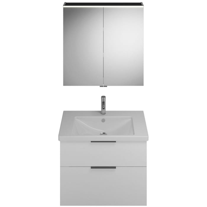 burgbad Eqio Möbelkombination inkl. Keramik-Waschtisch 83 cm, mit Griff G0200