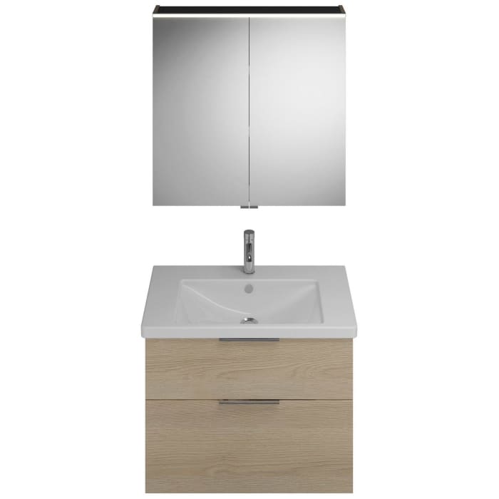 burgbad Eqio Möbelkombination inkl. Keramik-Waschtisch 83 cm, mit Griff G0146