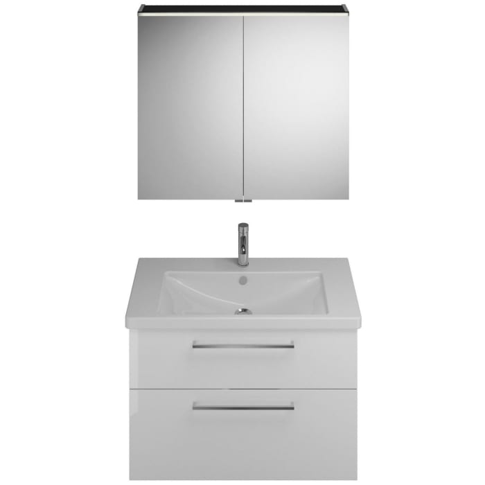 burgbad Eqio Möbelkombination inkl. Keramik-Waschtisch 93 cm, mit Stangengriff P95