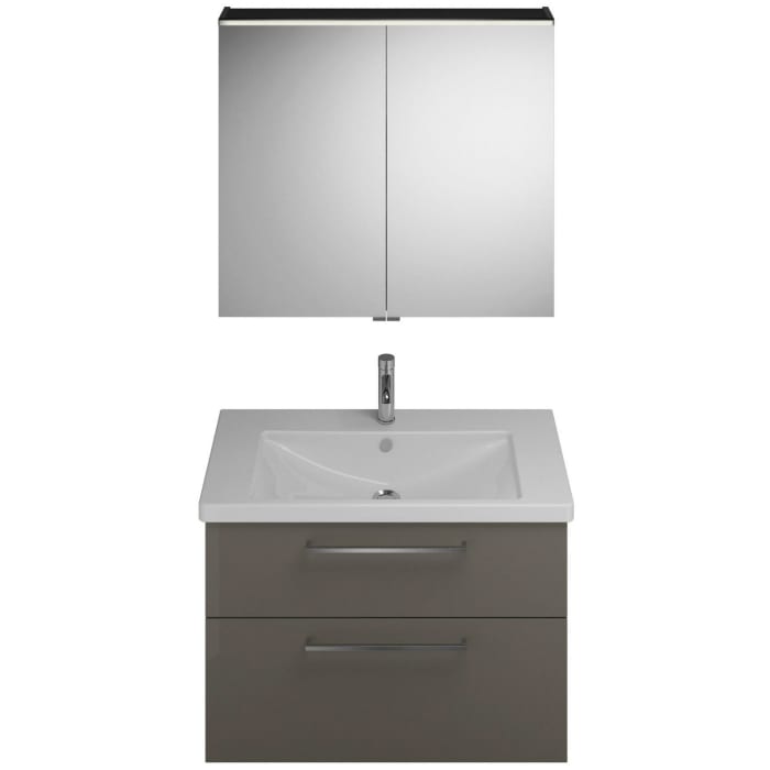 burgbad Eqio Möbelkombination inkl. Keramik-Waschtisch 93 cm, mit Stangengriff P95