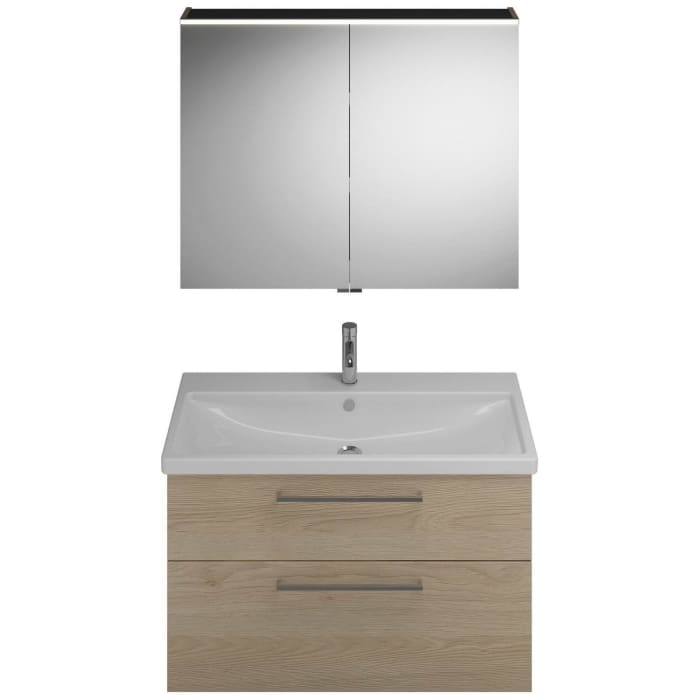burgbad Eqio Möbelkombination inkl. Keramik-Waschtisch 103 cm, mit Stangengriff P95