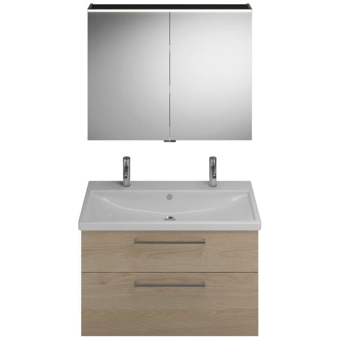 burgbad Eqio Möbelkombination inkl. Keramik-Waschtisch 103 cm, mit Stangengriff P95