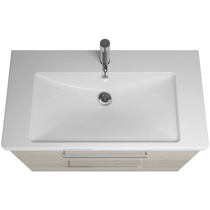 burgbad Eqio Möbelkombination inkl. Keramik-Waschtisch 93 cm, mit Stangengriff P95