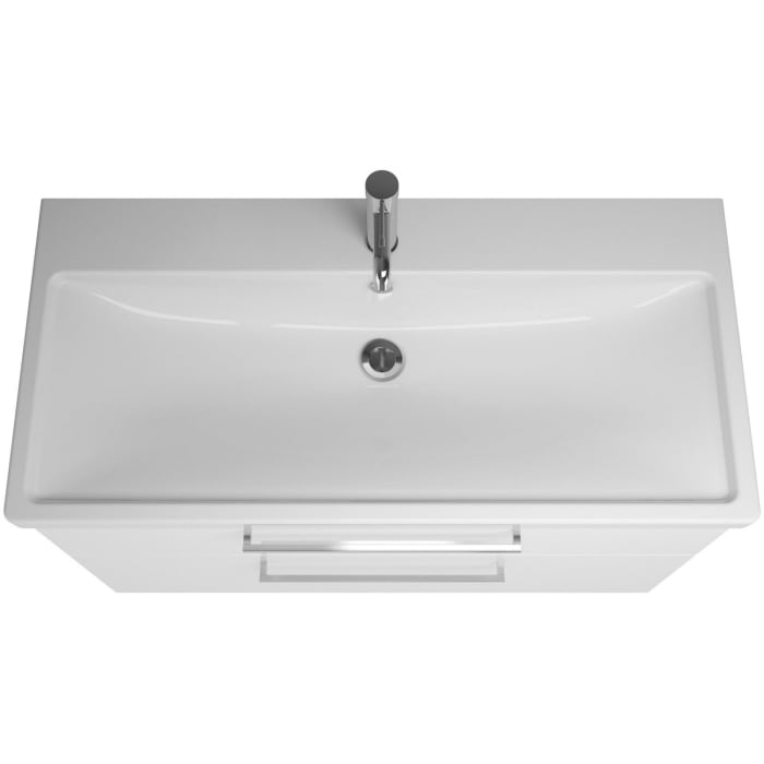 burgbad Eqio Möbelkombination inkl. Keramik-Waschtisch 103 cm, mit Stangengriff P95