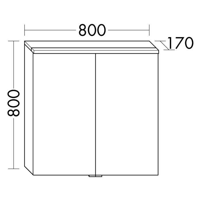 burgbad Eqio Spiegelschrank mit LED-Aufsatzleuchte 80 cm