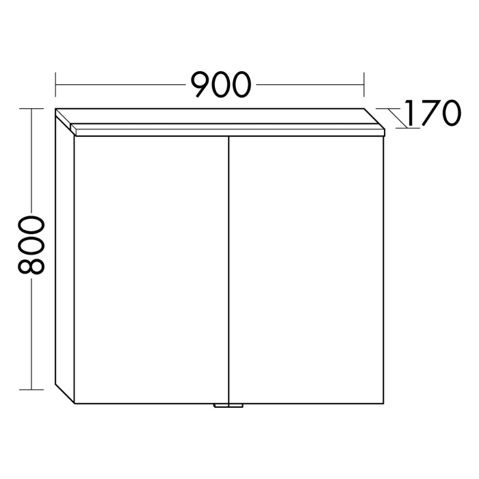 burgbad Eqio Spiegelschrank mit LED-Aufsatzleuchte 90 cm