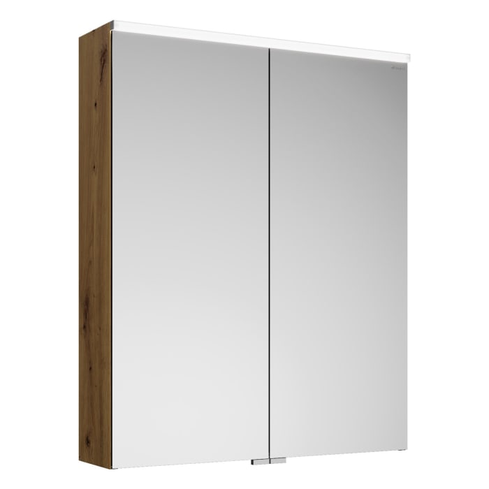 burgbad Eqio Spiegelschrank mit LED-Aufsatzleuchte und LED-Waschtischbeleuchtung 65 cm